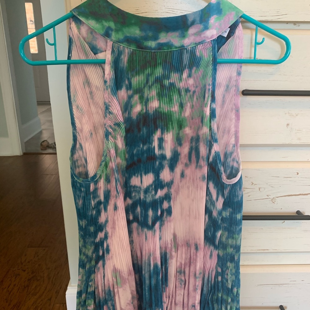 Tie-Dye Halter Style Swing Too Boutique- Small